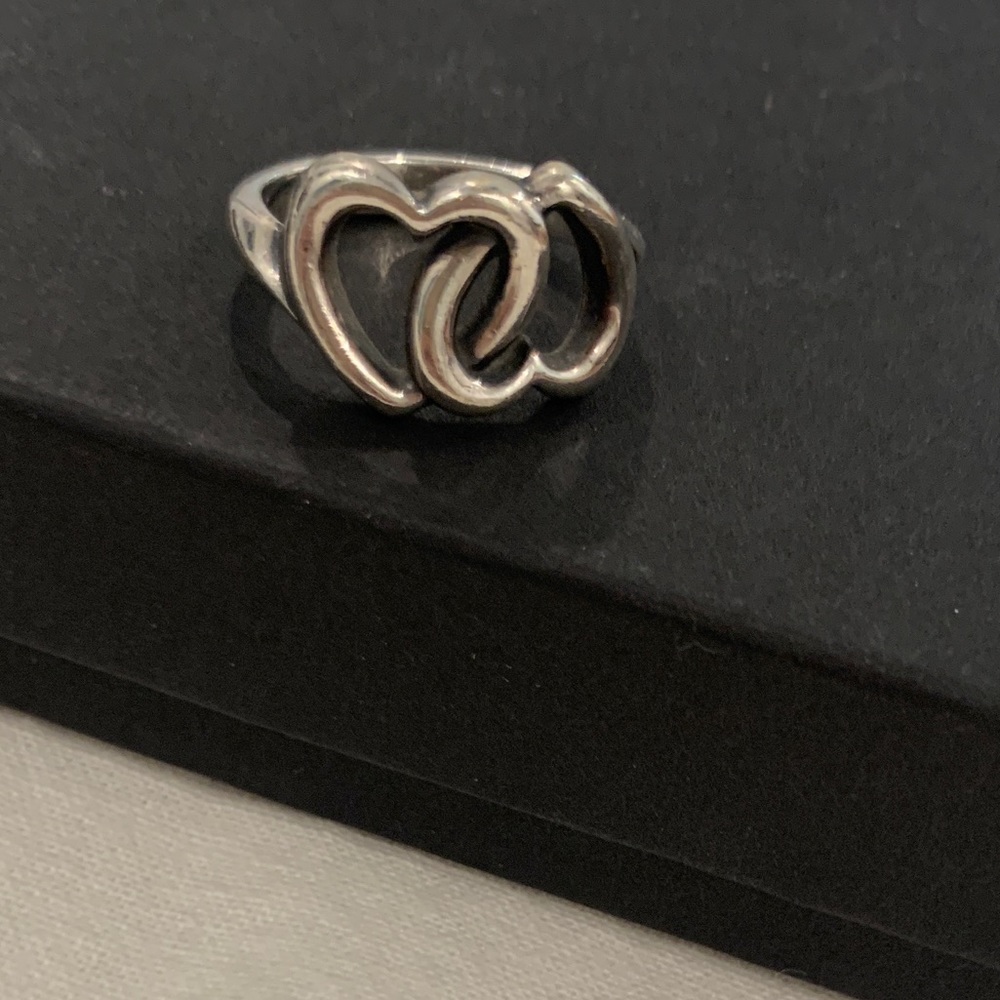 James Avery double heart ring.